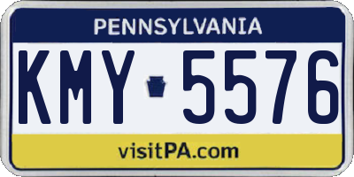 PA license plate KMY5576