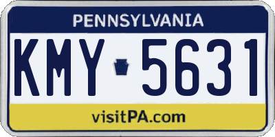 PA license plate KMY5631