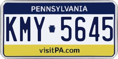 PA license plate KMY5645