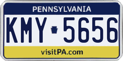 PA license plate KMY5656