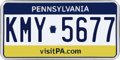 PA license plate KMY5677