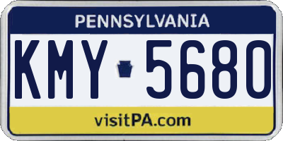 PA license plate KMY5680