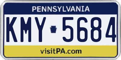 PA license plate KMY5684
