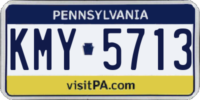 PA license plate KMY5713