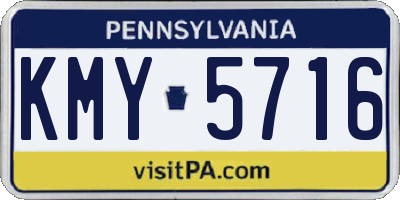 PA license plate KMY5716