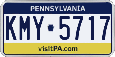 PA license plate KMY5717