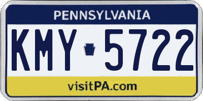 PA license plate KMY5722