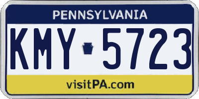 PA license plate KMY5723