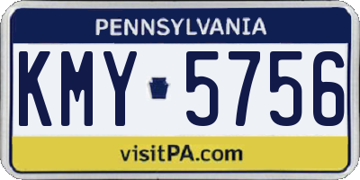 PA license plate KMY5756