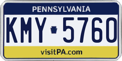 PA license plate KMY5760