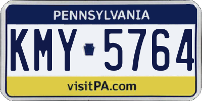 PA license plate KMY5764