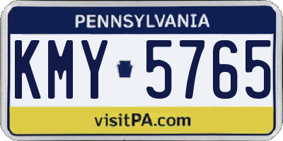 PA license plate KMY5765