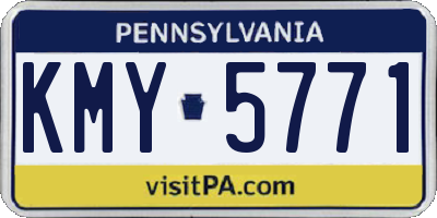 PA license plate KMY5771