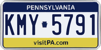 PA license plate KMY5791