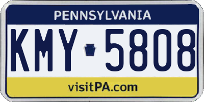 PA license plate KMY5808