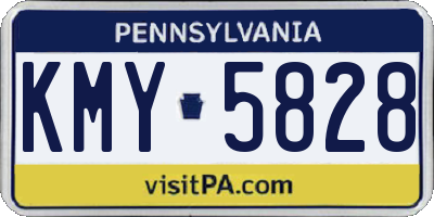 PA license plate KMY5828