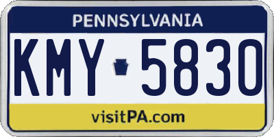 PA license plate KMY5830