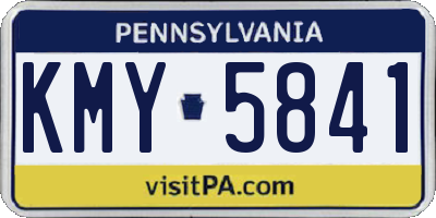 PA license plate KMY5841