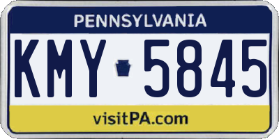 PA license plate KMY5845