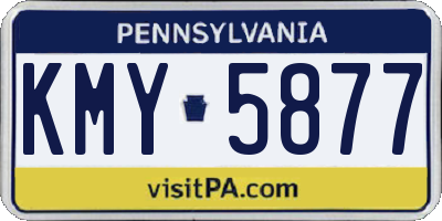 PA license plate KMY5877