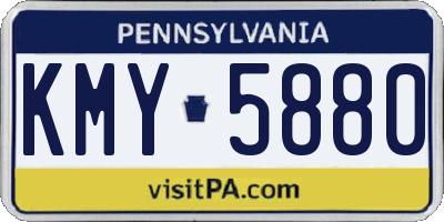 PA license plate KMY5880