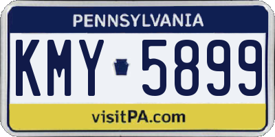 PA license plate KMY5899