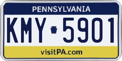 PA license plate KMY5901