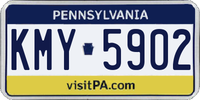 PA license plate KMY5902