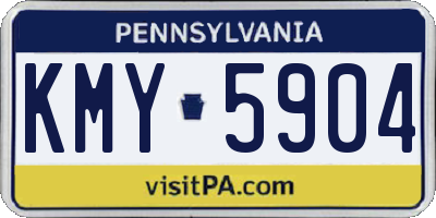 PA license plate KMY5904
