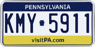 PA license plate KMY5911