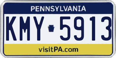 PA license plate KMY5913