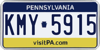 PA license plate KMY5915