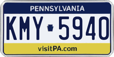 PA license plate KMY5940