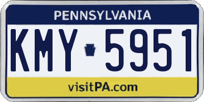PA license plate KMY5951