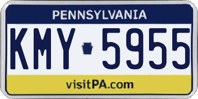 PA license plate KMY5955