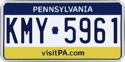 PA license plate KMY5961