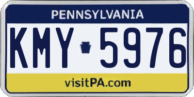 PA license plate KMY5976