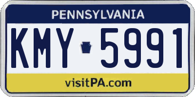 PA license plate KMY5991