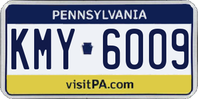 PA license plate KMY6009