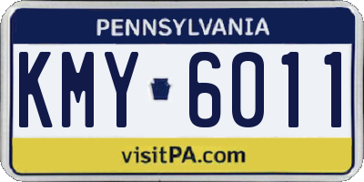 PA license plate KMY6011
