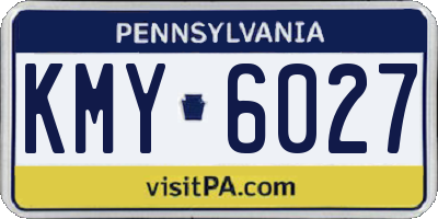 PA license plate KMY6027