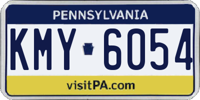 PA license plate KMY6054
