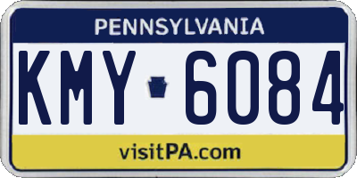 PA license plate KMY6084