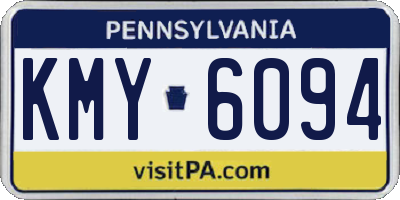PA license plate KMY6094