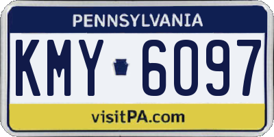 PA license plate KMY6097