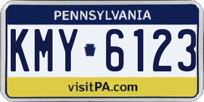 PA license plate KMY6123