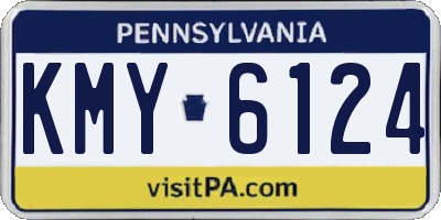 PA license plate KMY6124