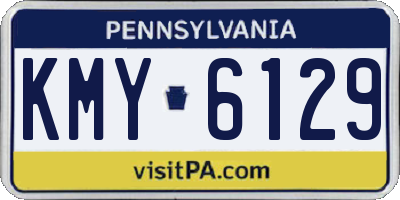 PA license plate KMY6129