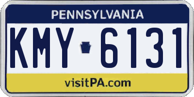PA license plate KMY6131