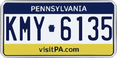 PA license plate KMY6135